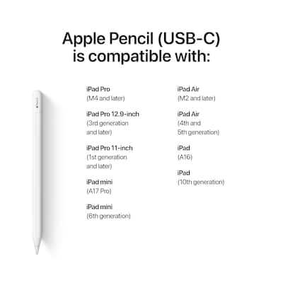 Apple Pencil (USB C) White MUWA3AM/A - Best Buy